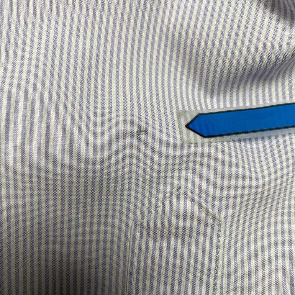 Brooks Brothers 1818 Madison Dress Shirt 19 36 Light Purple Fine Stripe - Picture 9 of 11